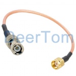 RP-SMA to BNC Male Pigtail Extension Cable