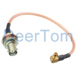 MCX angle connector to BNC Female Pigtail Extension Cable